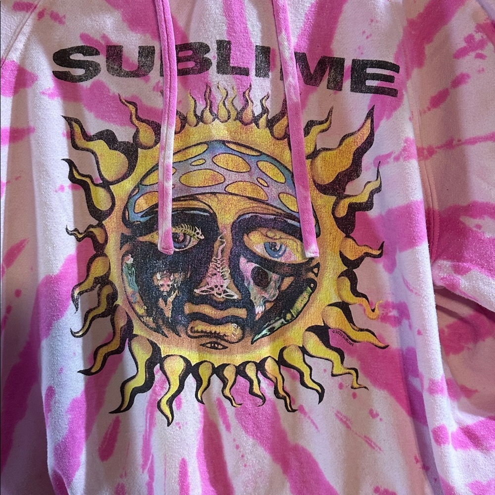Pink Tie-Dye Sublime Hoodie 2020 1 - Picture 2 of 6